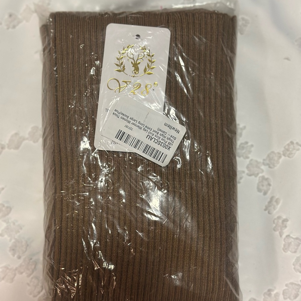 Brown Ribbed Knit Scarf